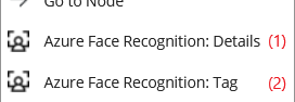 MS Azure Face Recognition Menu
