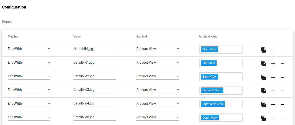 Screenshot of a configuration